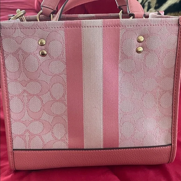 Coach Pink Dempsey 22 Tote Bag - Picture 7 of 13